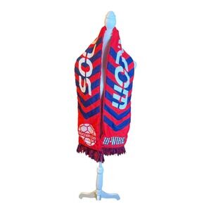 Ruffneck Soccer Hi-Wire Brewing Scarf Red Blue Soccer Fan‎ Accessory